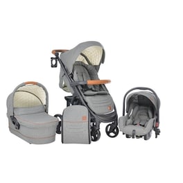 Παιδικό Καρότσι Bebe Stars Malibu 3 σε 1 από Αλουμίνιο 9.5kg - Γκρι