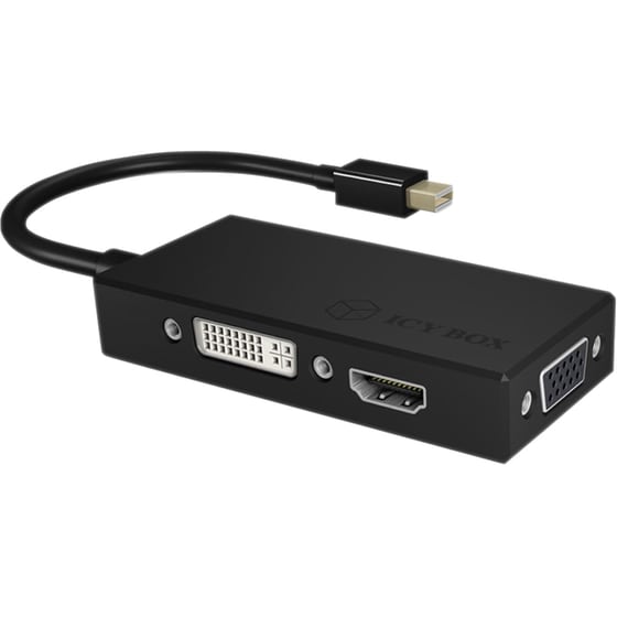 Αντάπτορας HUB Nedis Mini Display Port to VGA/DVI/HDMI - Μαύρο image 0