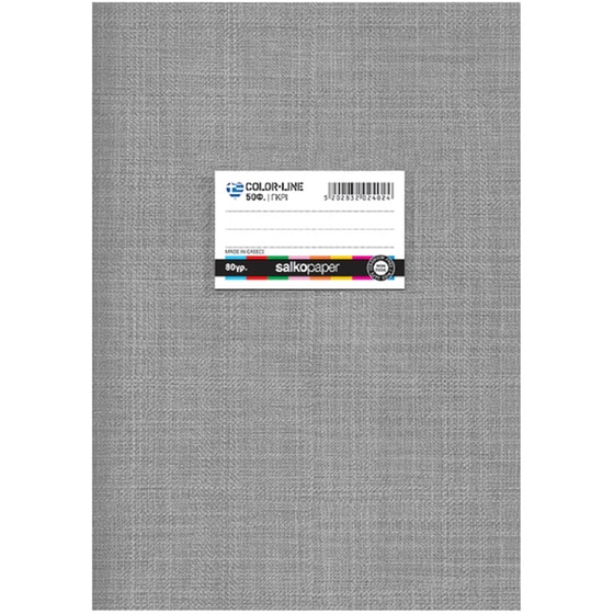 Τετράδιο Καρφίτσα SALKO Β5 Colorline Γκρι 50 Φύλλων (1 Τεμάχιο) image 0