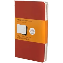 Σημειωματάριο Moleskine Journal Cahier Ριγέ Κόκκινο (3 Τεμάχια)