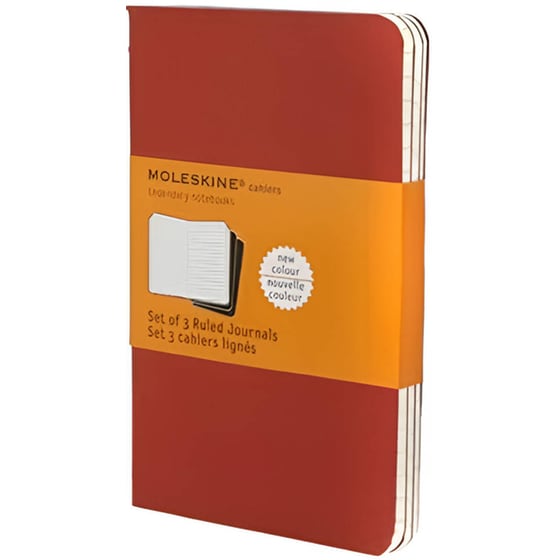 Σημειωματάριο Moleskine Journal Cahier Ριγέ Κόκκινο (3 Τεμάχια) image 0