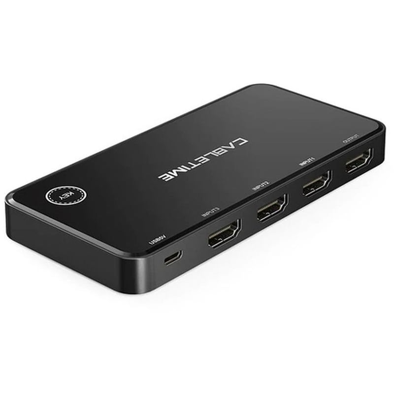 CABLETIME Cabletime 3 In 1 HDMI 20 Switch Hs4K3 Με Ασύρματο Χειριστήριο 4K - Γκρι