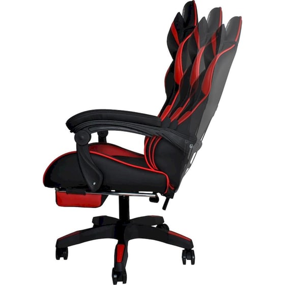 Καρέκλα Gaming Malatec 8979 με Υποπόδιο από Οικολογικό Δέρμα - Μαύρη/Κόκκινη image 3
