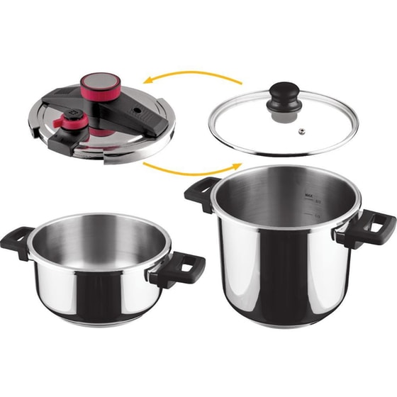 Σετ Κατσαρόλες LAMART LT1230 Ασημί image 2