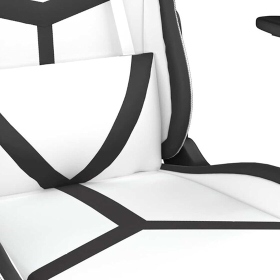 Καρέκλα Gaming VIDAXL 345432 με Ρυθμιζόμενα Μπράτσα από Τεχνητό Δέρμα - Λευκό / Μαύρο image 5