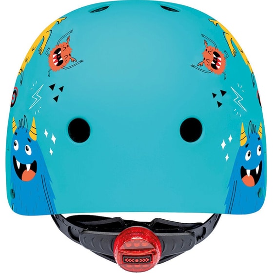 Παιδικό Κράνος SHOKO με Φως Minty Monsters Medium (51-54 cm) - Γαλάζιο με Σχέδιο image 3