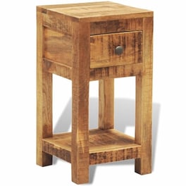 Κομοδίνο Vidaxl Από Μασίφ Ξύλο Μάνγκο 30x30x58 cm - Φυσικό