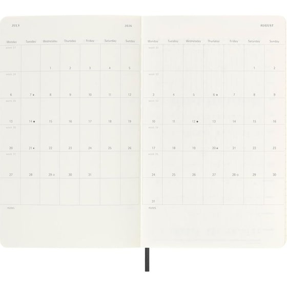 Ημερολόγιο Ημερήσιο Moleskine 2025-2026 18Μ Moleskine Large Black Soft image 5