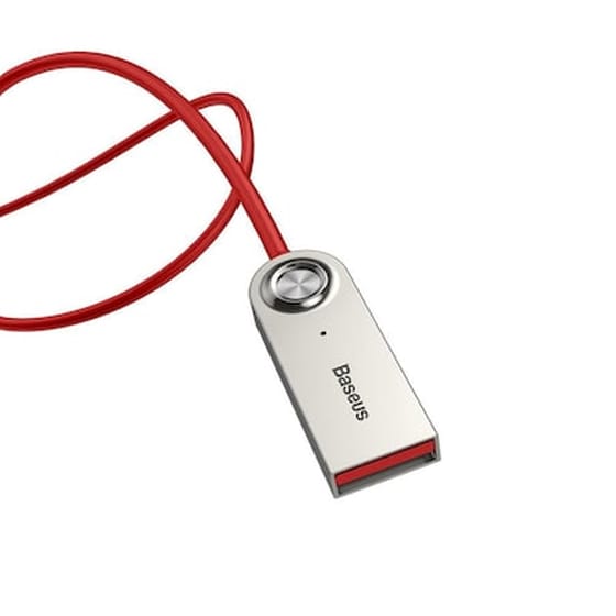 Baseus Ba01 Usb Wireless Bluetooth 5.0 Aux Adapter Jack Cable - Red image 1