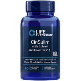 Ειδικό Συμπλήρωμα Life Extension Cinsulin With Insea2 και Crominex - 90 φυτικές κάψουλες