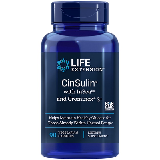 Ειδικό Συμπλήρωμα Life Extension Cinsulin With Insea2 και Crominex - 90 φυτικές κάψουλες image 0
