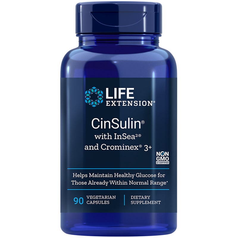 Ειδικό Συμπλήρωμα Life Extension Cinsulin With Insea2 και Crominex - 90 φυτικές κάψουλες