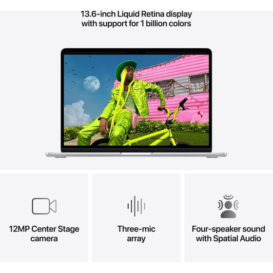 Apple MacBook Air with M5 Chip 13.6" QHD (Apple M5/16GB/1TB SSD/MacOS) Silver image 4