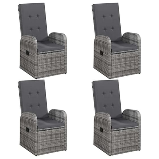 Vidaxl Σετ Τραπεζαρίας Κήπου 5 Τεμαχίων Γκρι image 5