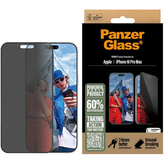 Προστατευτικό οθόνης Apple iPhone 16 Pro Max - PanzerGlass Privacy Screen Protection image 2