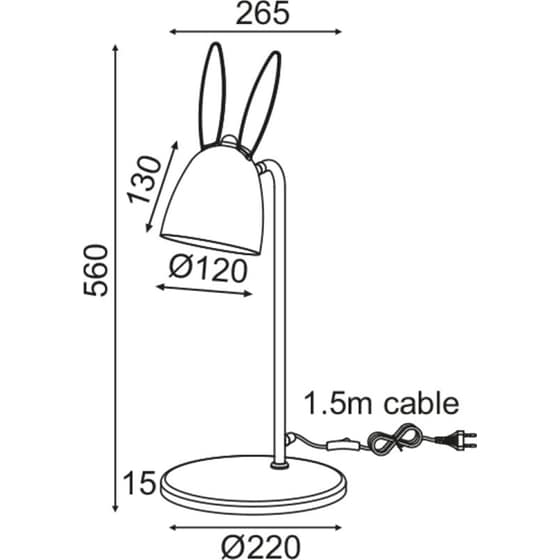 Παιδικό Επιτραπέζιο Φωτιστικό Aca Bunny Zm71t56p image 1