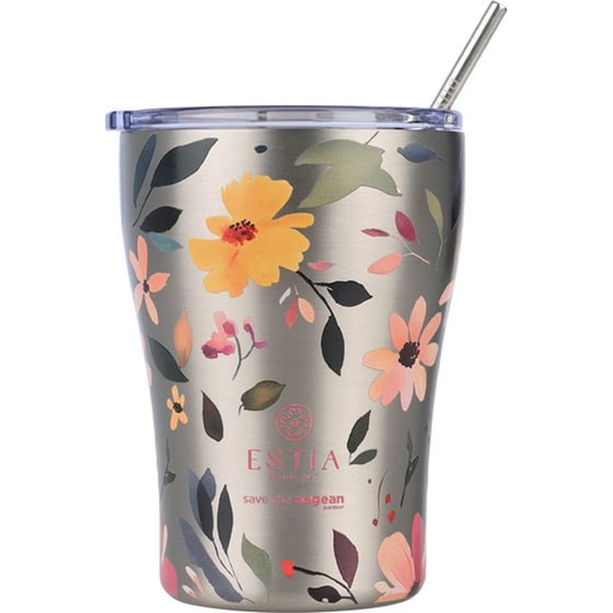 Κούπα Θερμός Καφέ Estia Home Art Save the Aegean Silver Botanic 350ml image 0