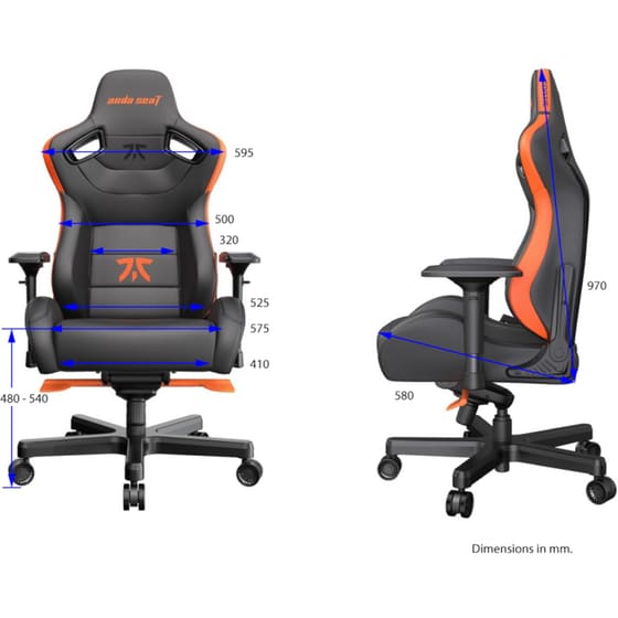 Gaming Chair Anda Seat Fnatic Edition - Μαύρο/Πορτοκαλί image 5