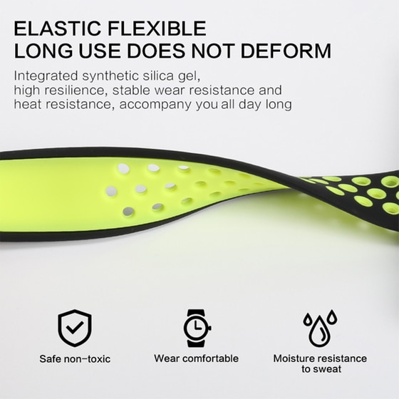 Λουράκι Sonique Σιλικόνης για Apple Watch 49mm - Μαύρο / Λευκό image 2