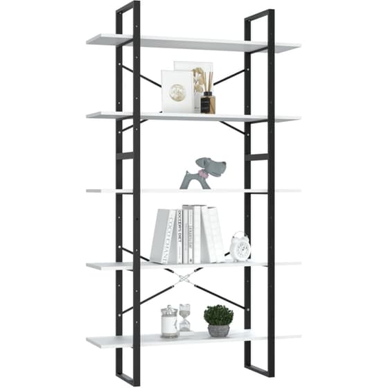 Βιβλιοθήκη VidaXL από Μέταλλο 100x30x105 cm - Λευκό image 2