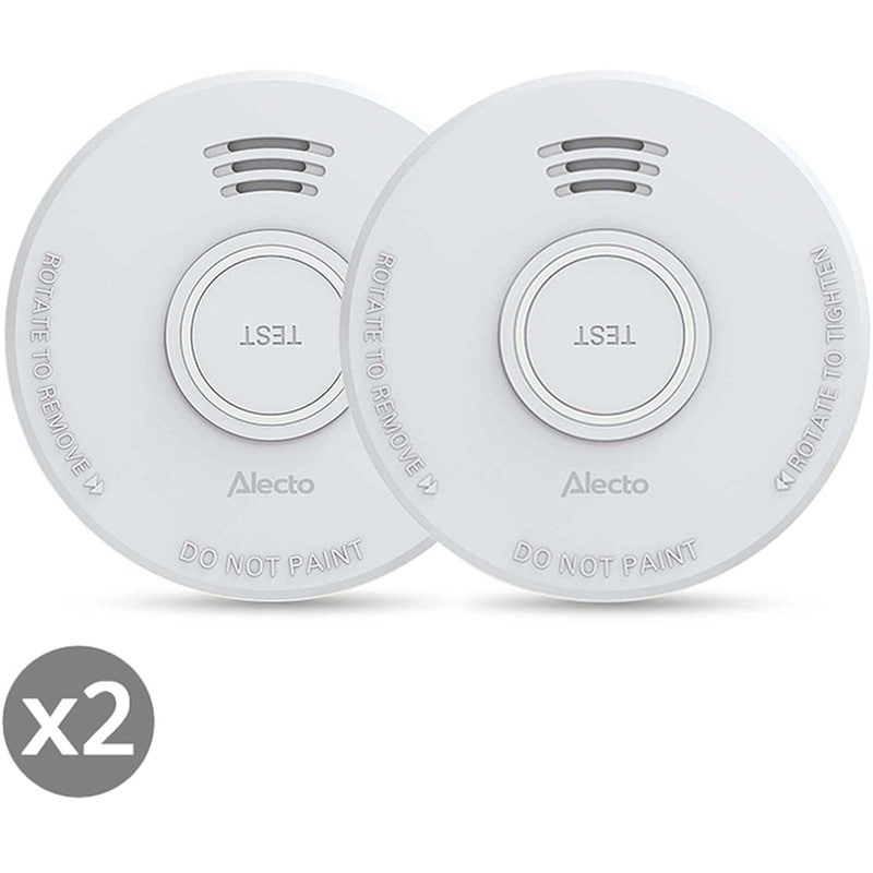 Φωτοηλεκτρικός ανιχνευτής καπνού ALECTO SD110 X2 με σειρήνα 85dB 2 τμχ