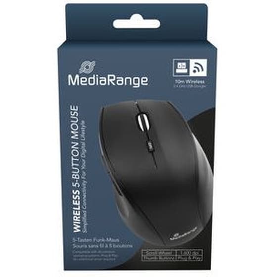 MediaRange MROS208 Ασύρματο Ποντίκι - Μαύρο image 3