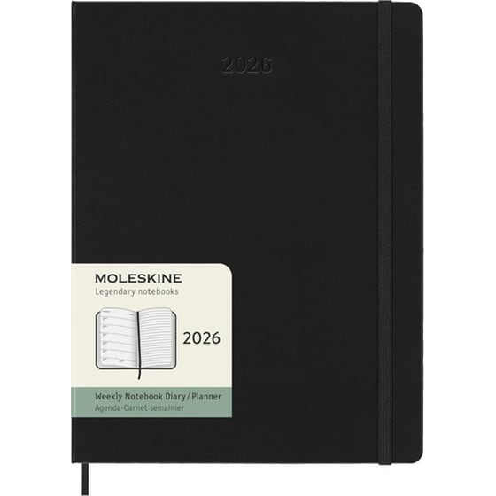 Ημερολόγιο Εβδομαδιαίο Moleskine 2026 12Μ ΧLarge Black Hard image 0