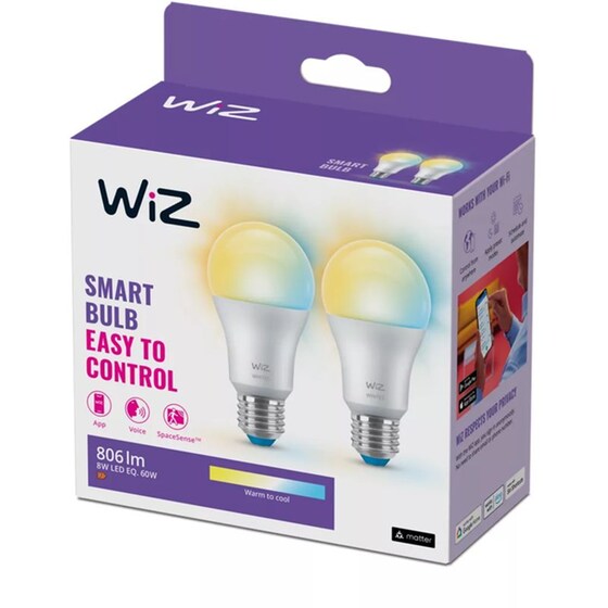 Έξυπνη Λάμπα Wiz WiFi TW A60 E27 60W - Λευκό image 2