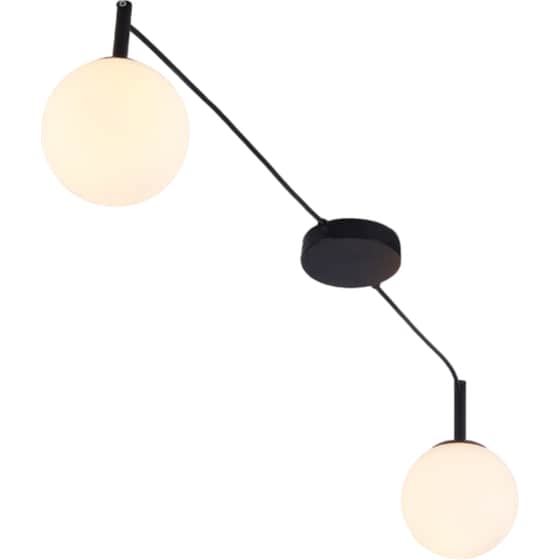 Φωτιστικό Οροφής Aca Decor Tiramolla E14 Μεταλλικό 15cm - Μαύρο/Μπεζ image 0