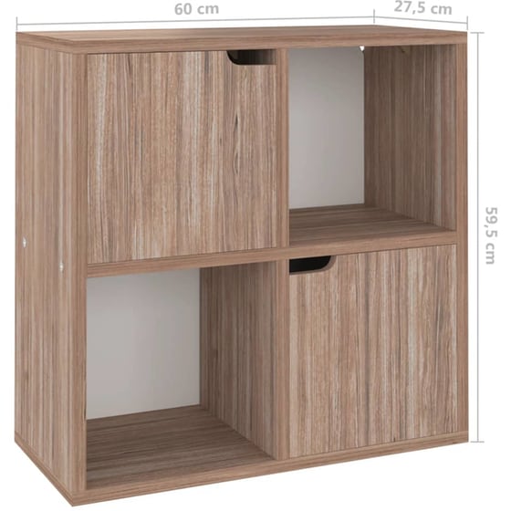 Βιβλιοθήκη VidaXL από Μοριοσανίδα  60x27.5x59.5 cm -  Δρυς image 7
