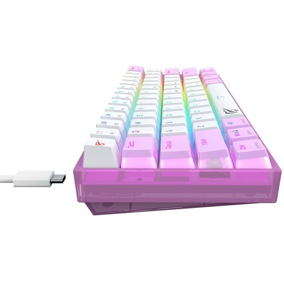 Havit KB877L Gaming Μηχανικό Πληκτρολόγιο με RGB φωτισμό Λευκό (US) image 2
