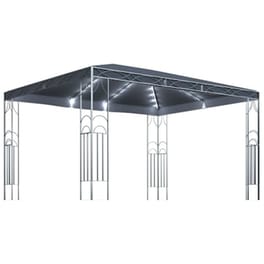 Κιόσκι Vidaxl Ατσάλι με Φώτα 400x300cm - Ανθρακί