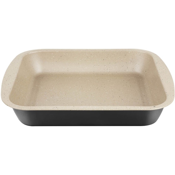 Ταψί PAL GRANITE 41 x 33 cm Μαύρο Μπεζ image 0