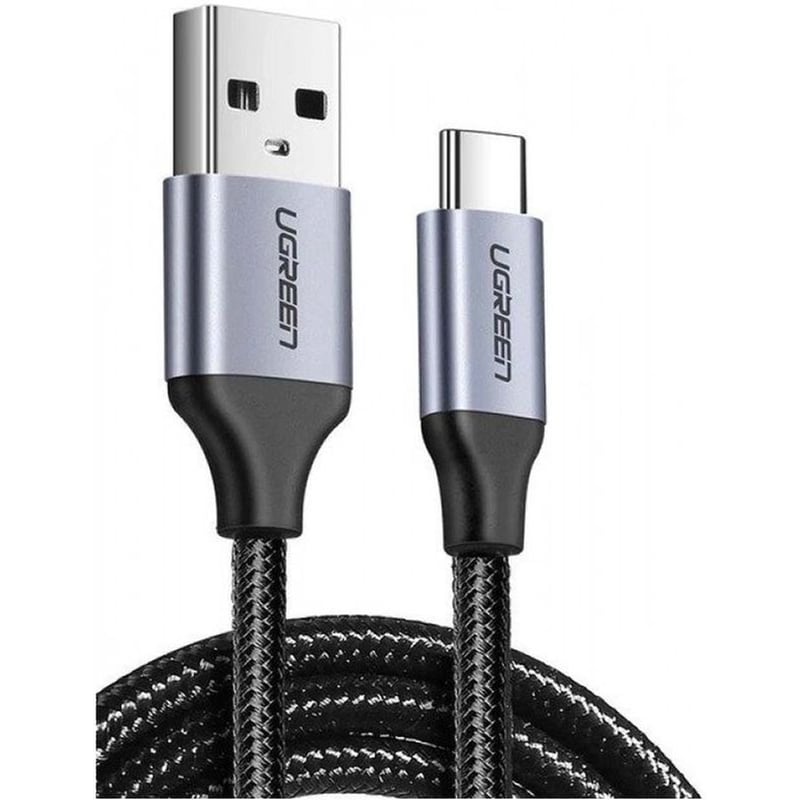 Καλώδιο Φόρτισης UGreen Braided USB-A σε USB-C 1m - Μαύρο