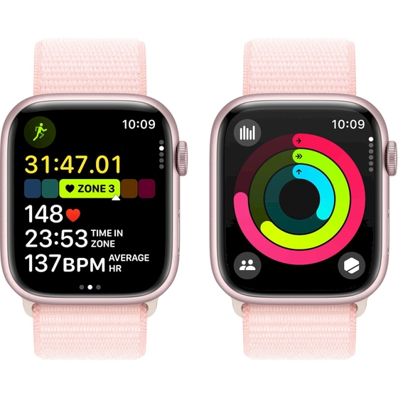 Apple Watch Series 9 Aluminium Pink GPS 45mm - Pink Band Loop image 7