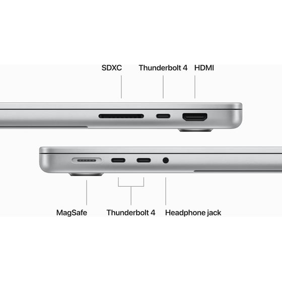 Apple MacBook Pro 14" M3 Pro Chip QHD+ (Apple M3 Pro 11 Cores/18GB/512GB SSD/14 Core GPU/macOS) Silver image 5