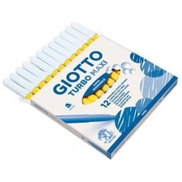Μαρκαδόροι Giotto Turbo Maxi Χοντροί Κίτρινο 12 Τεμάχια