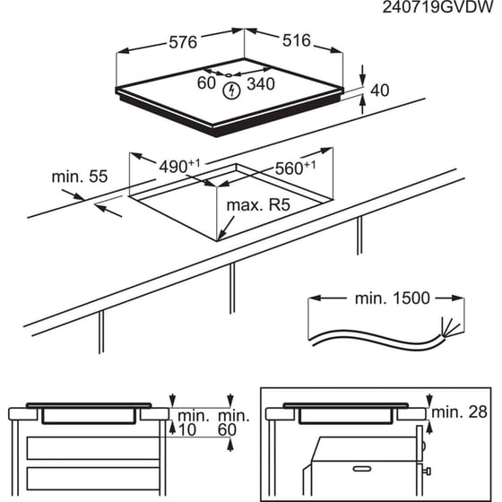 ELECTROLUX EOD6P66X & EHF6346XOK 72 Lt Inox Εντοιχιζόμενος Σετ Φούρνος και Εστία image 9