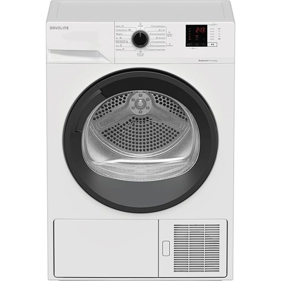 DAVOLINE DRWD 8001C 8 kg με Αντλία Θερμότητας Λευκό Στεγνωτήριο Ρούχων image 0