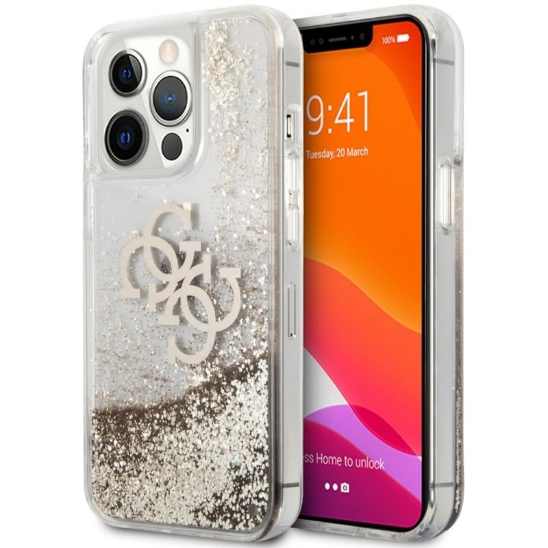 GUESS Θήκη Apple iPhone 13 Pro - Guess 4G Logo Collection - Χρυσό