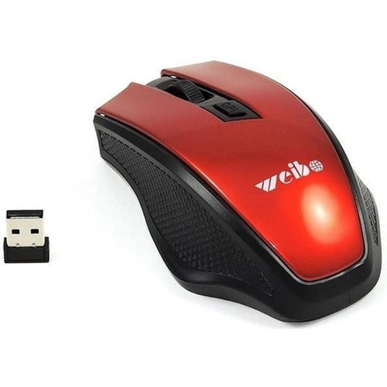 Ασύρματο Ποντίκι Weibo RF-2812 2800 dpi - Κόκκινο image 0