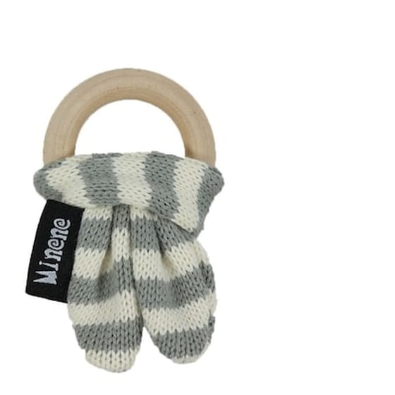 Minene Οικολογικό Ξύλινο Μασητικό ,wooden Teething Ring Grey image 0