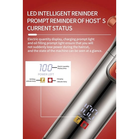 KEMEI KM-2253 Κουρευτική Μηχανή Επαναφορτιζόμενη Γκρι image 3