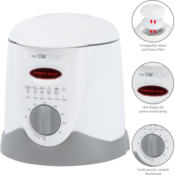 CLATRONIC FFR 2916 900 W - 1 L Λευκό Φριτέζα Λαδιού image 2
