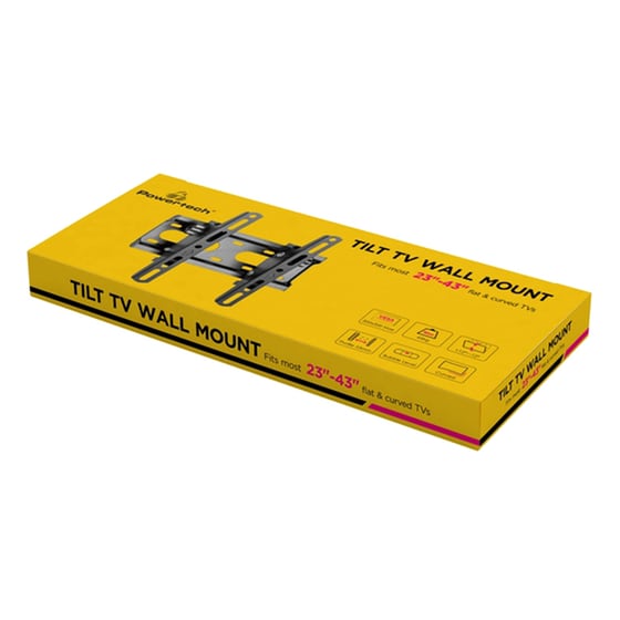 Βάση Τηλεόρασης Επιτοίχια Powertech PT-1126 23-43 με κλίση 23" - 43" έως 45 kg image 3