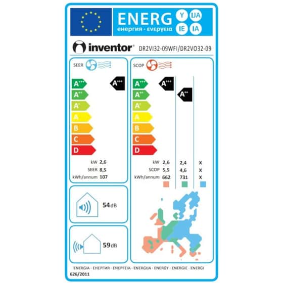 INVENTOR Dark DR2VI-09/DR2VO-09 Κλιματιστικό Inverter 9.000 BTU A+++/A+++ με Ιονιστή & WiFi image 8