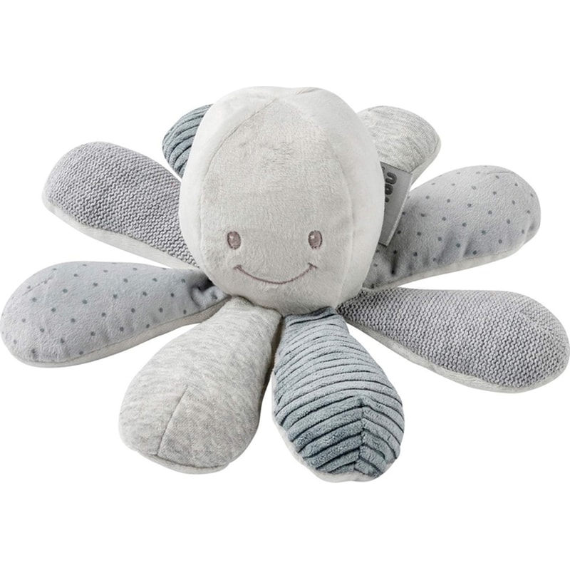Λούτρινο NATTOU Lapidou Activity Cuddly Octupus Γκρι (19cm) N879743 NATTOU