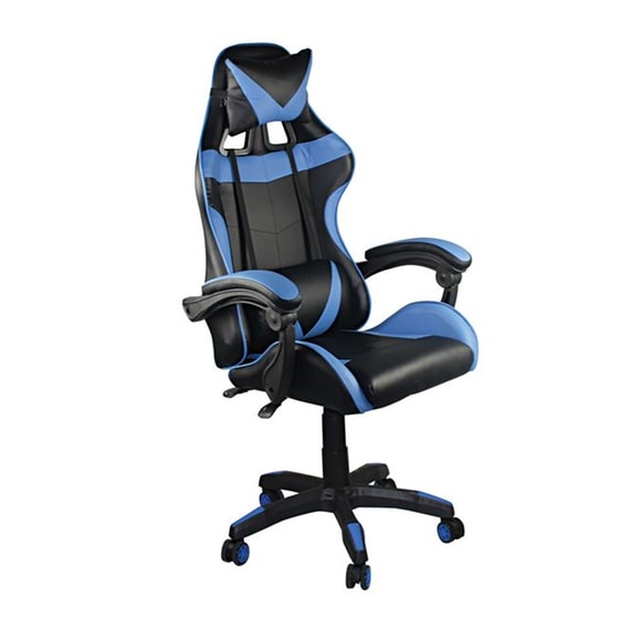 Καρέκλα Gaming Συνθετικό Δέρμα Woodwell BF7850 - Μπλε/Μαύρη image 0