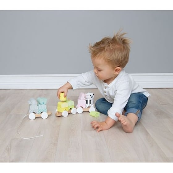 Jabadabado Ξύλινο Παιχνίδι Τρενάκι Με Ζωάκια 32x9x7εκ. Jb-c2501 image 1