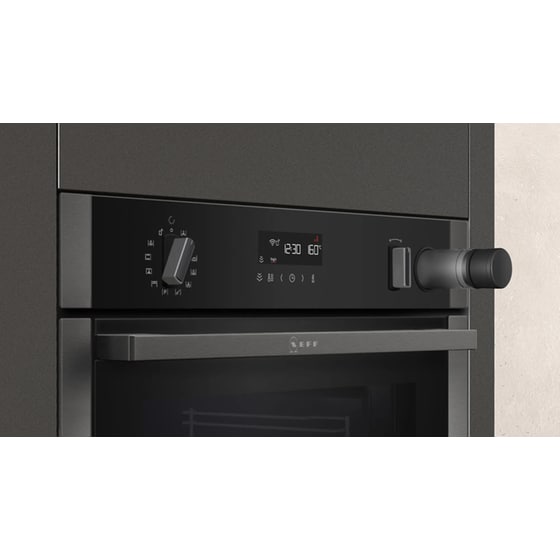 NEFF B5AVM7AG0 71 Lt Μαύρο Εντοιχιζόμενος Φούρνος Άνω Πάγκου image 1